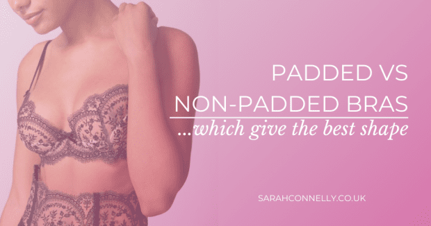 Padded Vs Non-Padded– which bra gives the best shape? Model wearing black lace bra