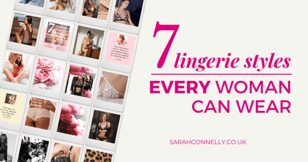 Collage of flattering lingerie styles
